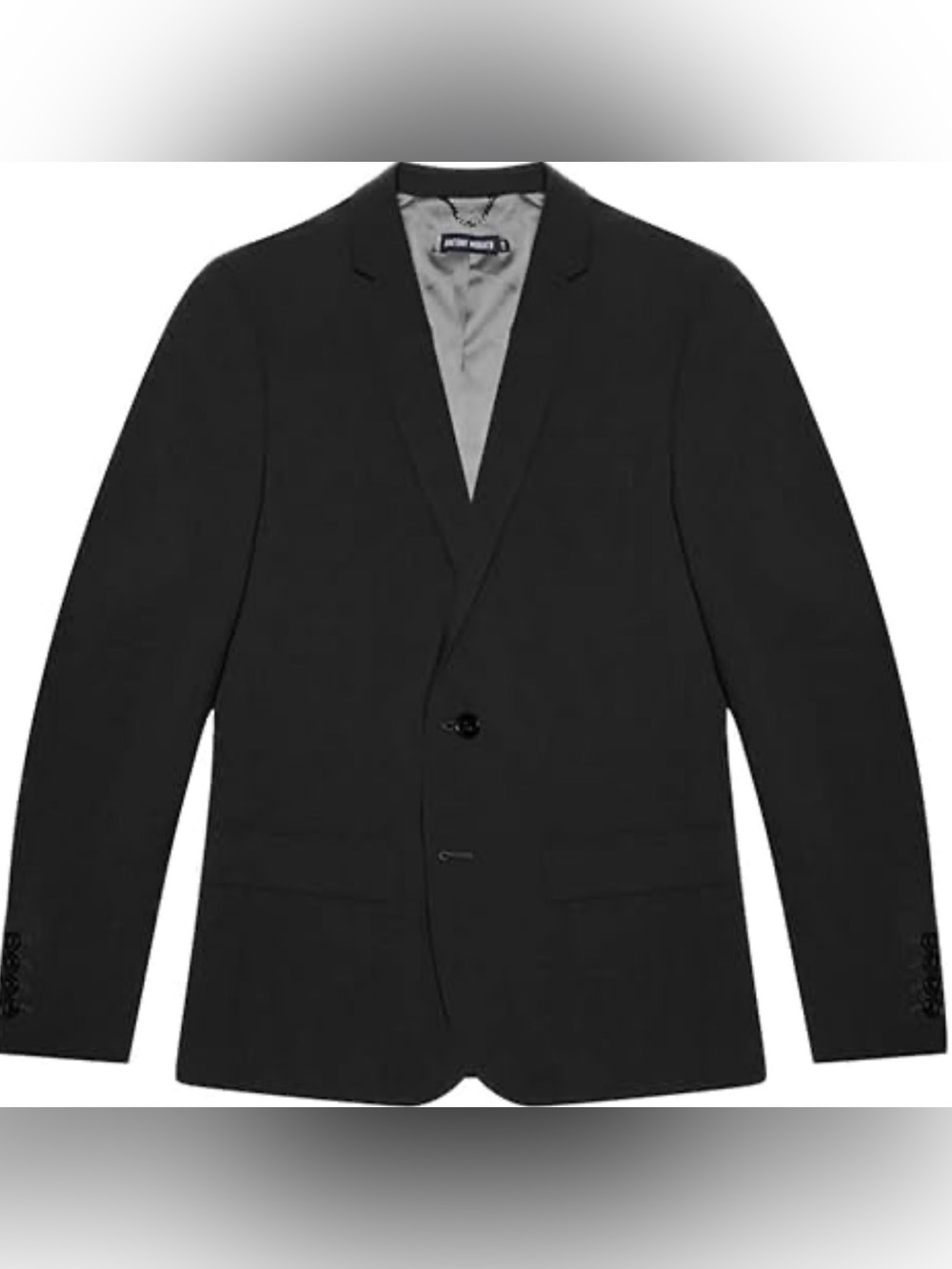 Antony Morato Men's Black Single-Breasted Blazer with Notch Lapel